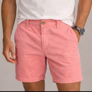 Tommy Hilfiger Men's Classic Fit Chino Shorts Coral Pink Preppy Size 32 Cotton